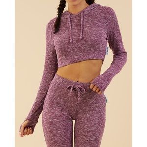 Size M Gymshark Deep Plum Marl Slounge Set